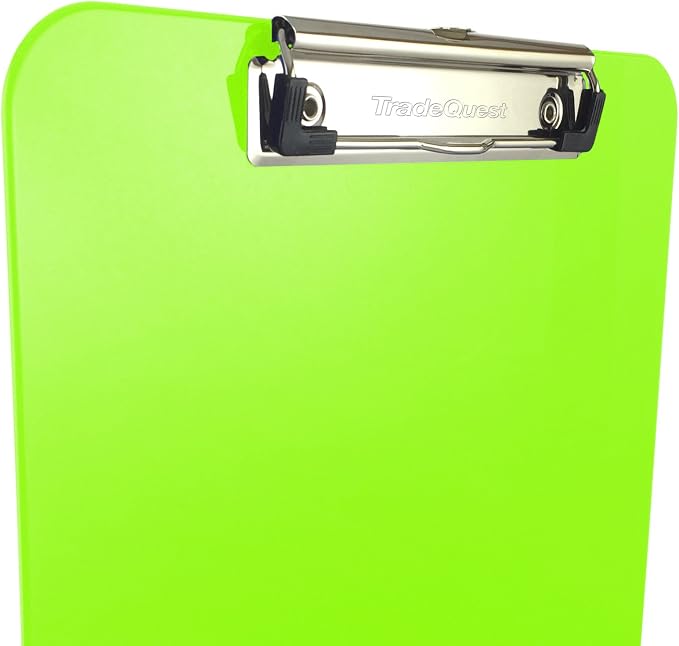 Trade Quest Plastic Clipboard Opaque Color Letter Size Low Profile Clip - Image 2