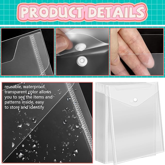 Vmiapxo 20 Pcs Plastic Envelopes - Image 3