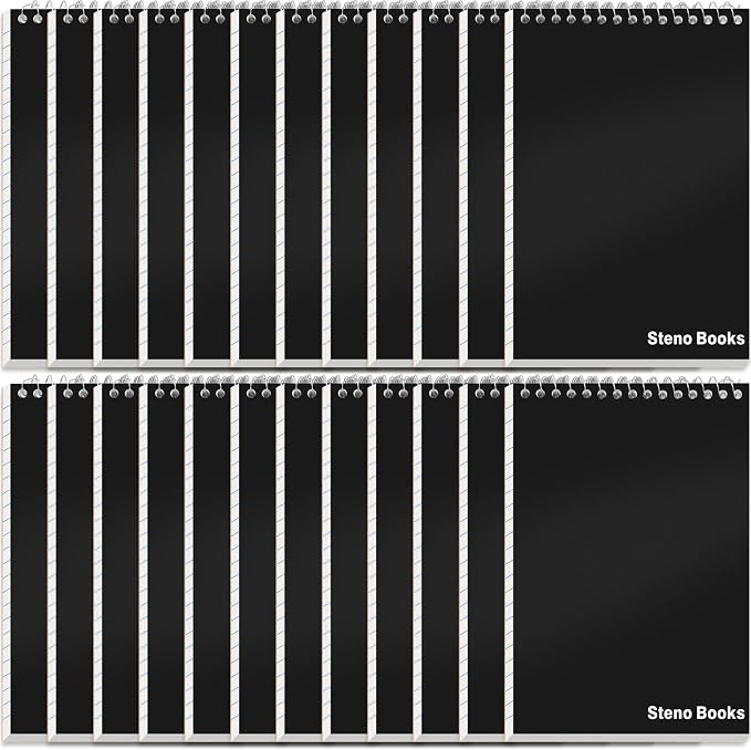 24 Pcs Steno Pads 6 x 9 in Top Spiral Notebook Bulk Pack Note Pad 1440 Total - Image 8