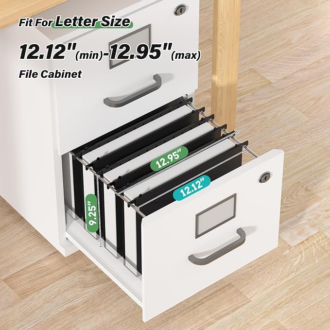 Ansook Extra Capacity Hanging File Folder Letter Size, Heavy Duty 2" Expansion - Image 3