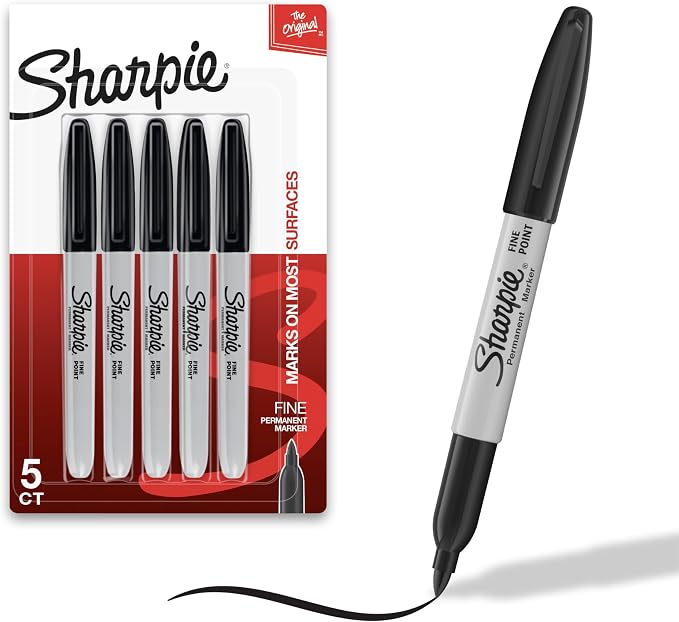 Sharpie Permanent Markers, Fine Tip, Fade Resistant by Unknown