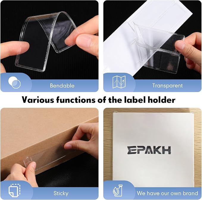 Epakh 50 Pack Back to School Self Adhesive Label Holders Shelf Tag Pockets 1.2 - Image 4