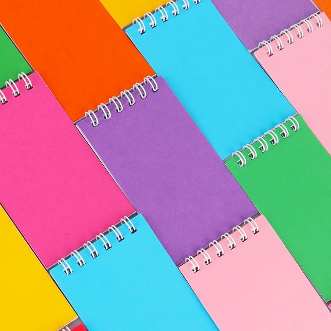 Hooqict 24 Pack Small Pocket Notebook Mini Notebooks Bulk Small Spiral Notepads - Image 8