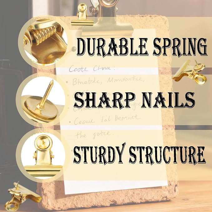 20PCS Push Pins Clips, Thumb Tacks Bulldog Clips - Image 3