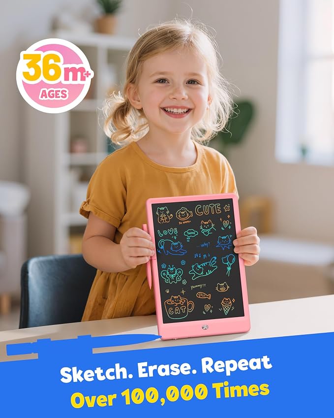 TEKFUN LCD Writing Tablet Doodle Board, 8.5inch Colorful Drawing Pad - Image 2