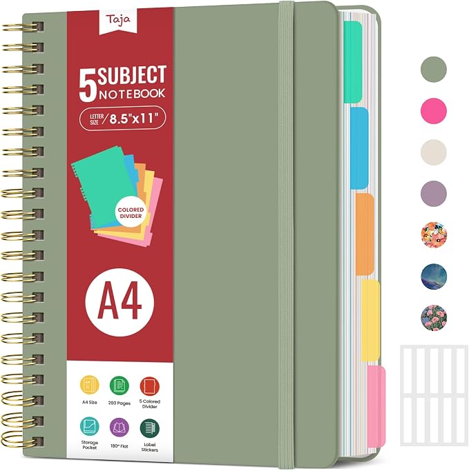 Hardcover Spiral Journal Notebooks by Taja