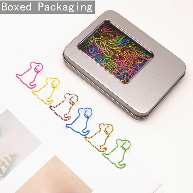 60 Pcs Dog Paper Clips Mixed Color, Dog Office Supplies - Image 3
