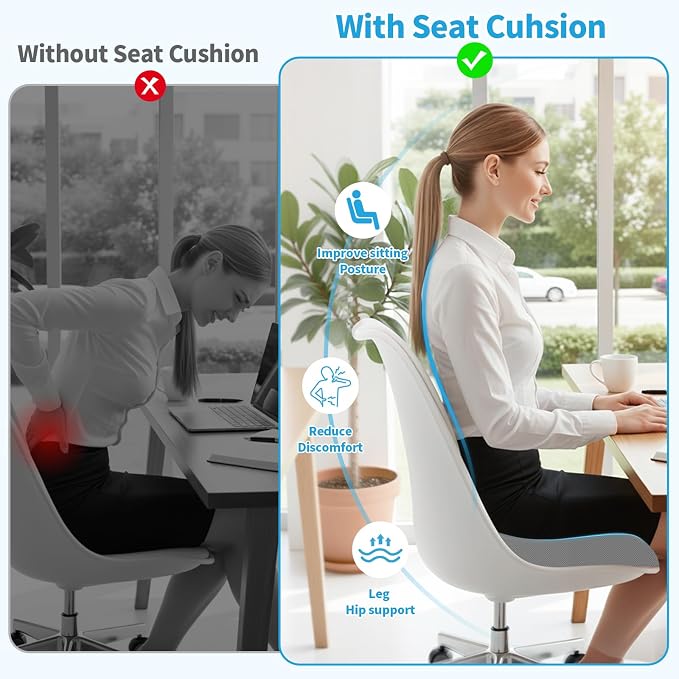 TranquilRelax XLarge Seat Cushion, Memory Foam Cushion - Image 6