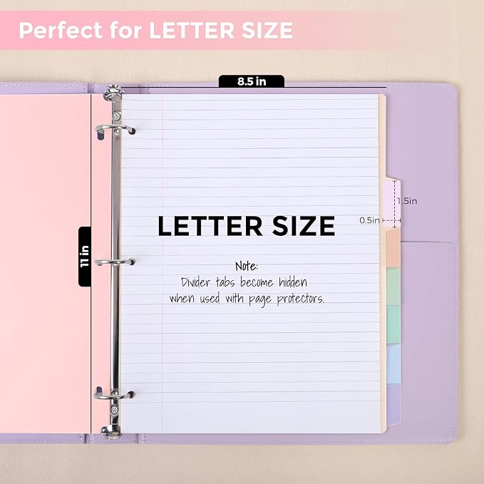 SKYDUE Durable Plastic 8-Tab Dividers, Big Tab Dividers - Image 2