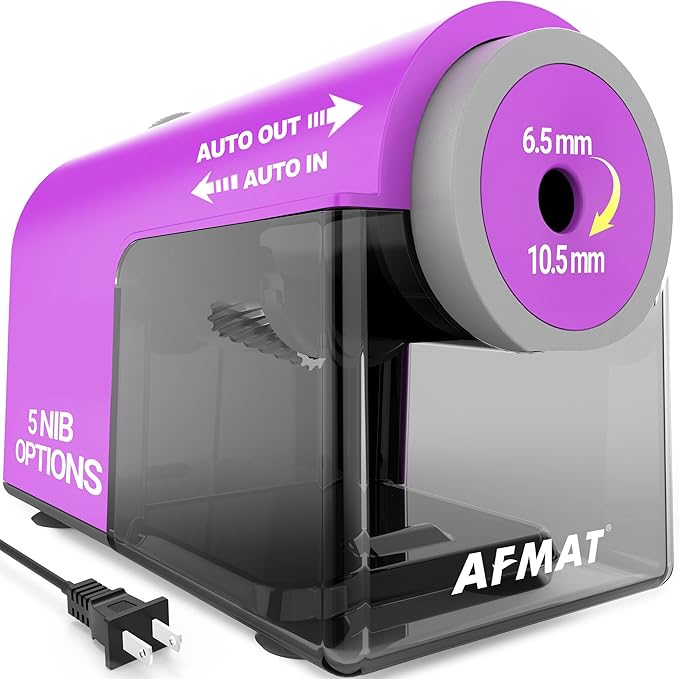 AFMAT Electric Pencil Sharpener, Fully Automatic Pencil Sharpener by AFMAT