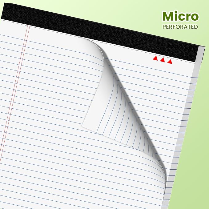 AILZFEI 6-Pack College Ruled Legal Pads, 8.5 x 11 Inch Narrow Ruled Note Pads - Image 5
