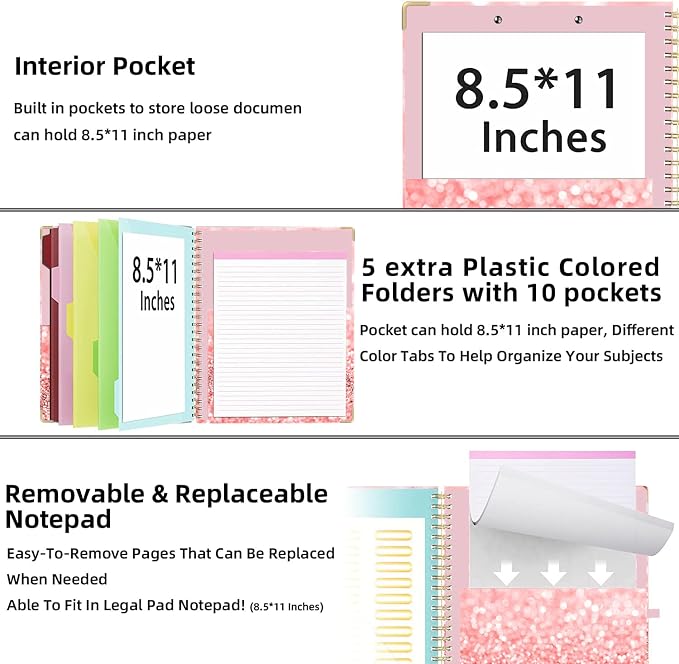 Lateefah Clipboard with Storage, File Folders with Pockets, Nursing Clipboard - Image 4