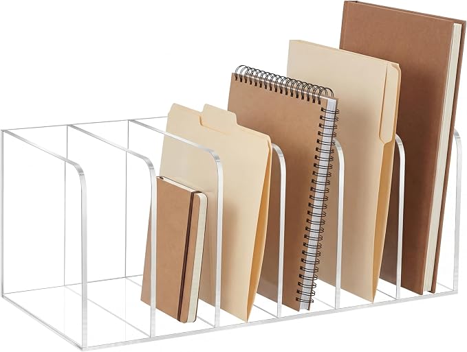 Suzile Clear Acrylic Magazine File Holder by Suzile