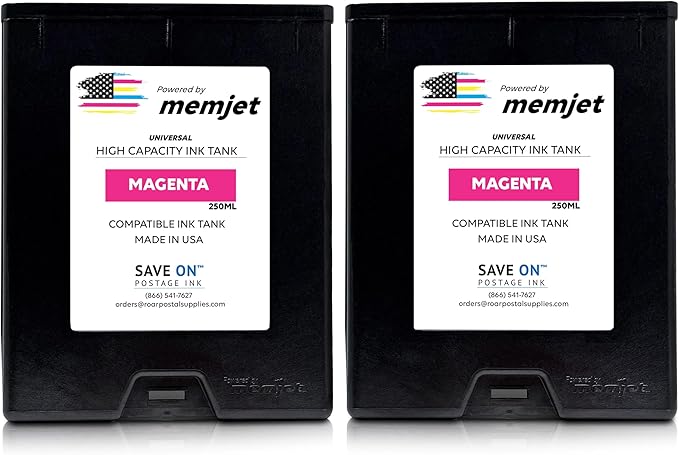 Save On Postage Ink, (2 Pack High Capacity Magenta Ink Tank Compatible with Astro 123-2414, for M1 AstroJet M2 AstroJet S1 and AstroJet M1DX-DeskLoop Office