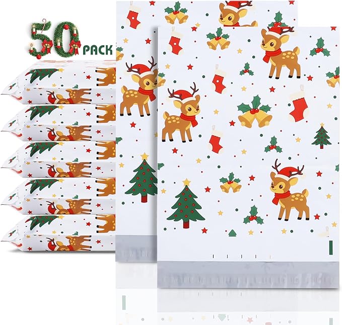 Polysells 14.5x19 inches Cute Poly Mailers 50 Pcs Waterproof Self-Sealing by POLYSELLS