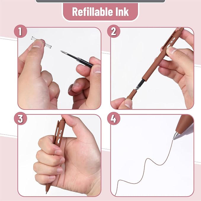 Mr. Pen- Retractable Gel Pens, 12 Pack, Fast Dry, Smooth Writing, Cute Pens - Image 5