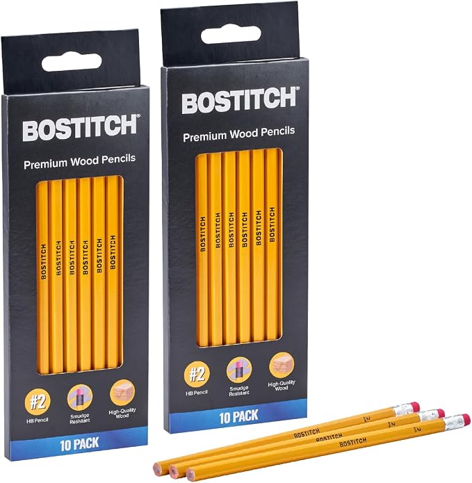 Bostitch Premium #2 Pencils, Premium Wood, Unsharpened, HB Graphite by BostitchOfficeProducts