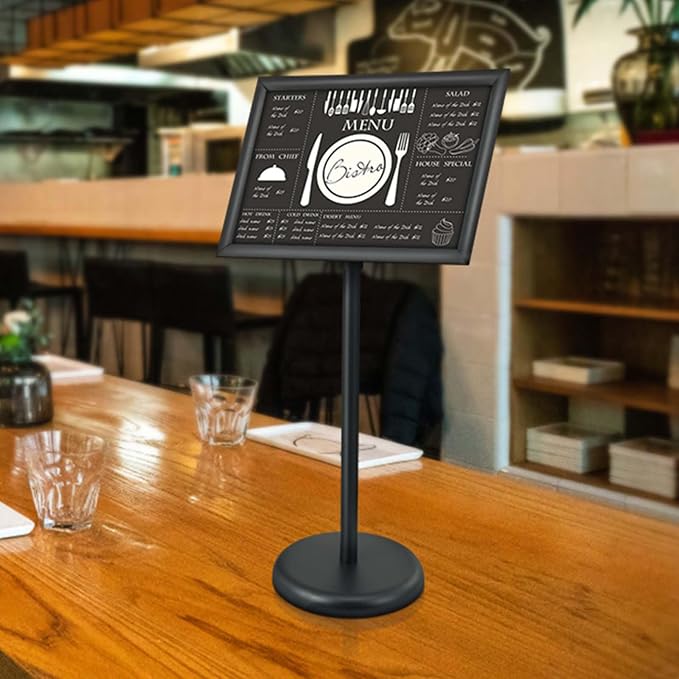 VEVOR Pedestal Sign Holder, 11 x 17 Inch Vertical and Horizontal Adjustable - Image 7