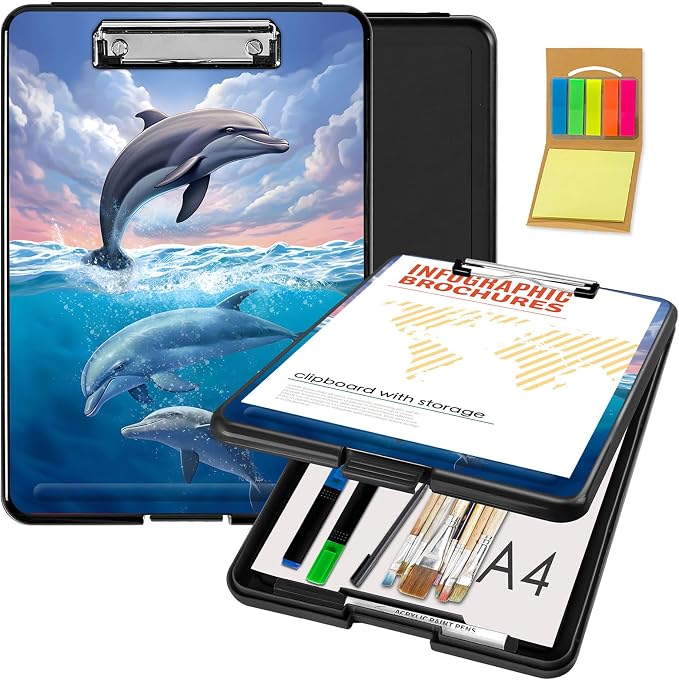 Clipboard with Storage, Office Supplies Nursing Clipboards Folder with Pen by CAPAUNVDA