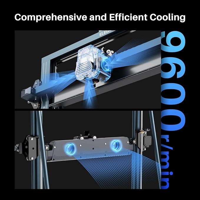 ELEGOO Neptune 4 Plus 3D Printer, 500mm/s High Speed Printer with 300°C Nozzle, Auto Leveling and Direct Drive Extruder, 320x320x385mm Large Printing Size-DeskLoop Office