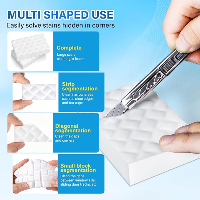 Magic Sponges Cleaning Eraser, 30 Pack 2X Density Stronger Melamine Sponge Foam - Image 5