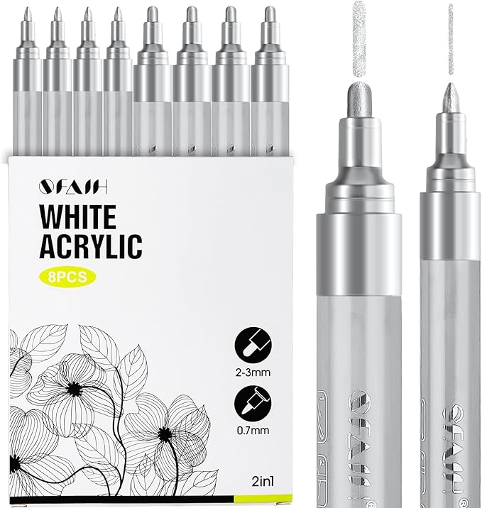 SFAIH Acrylic Silver Paint Pens by SFAIH