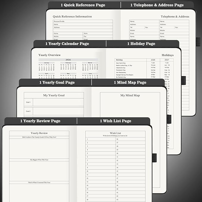 Daily Planner Undated, Planners 2026-2027, 365 Day Planners, Work Planner - Image 5