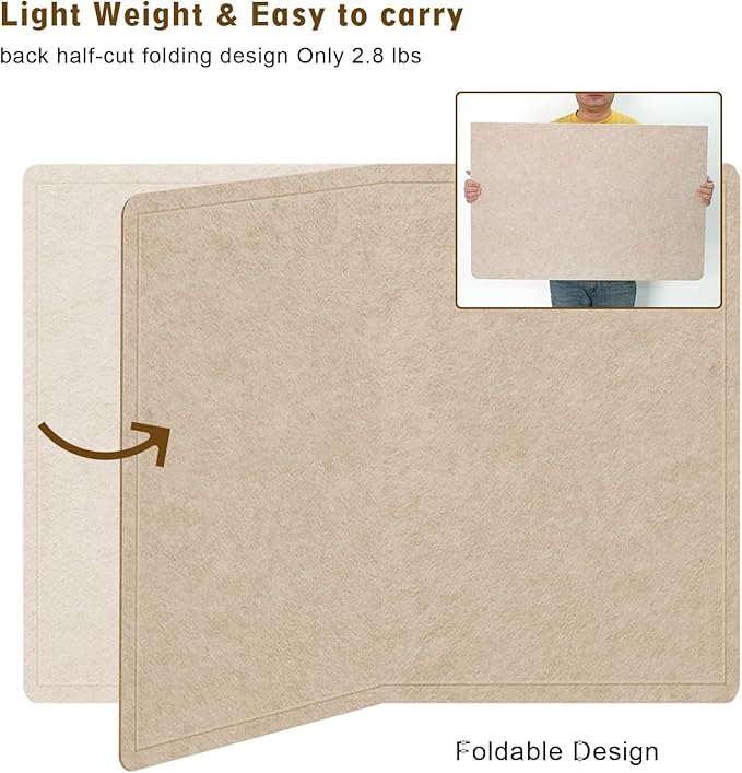 Large Bulletin Board, 48 X 36 inches Felt Board Notice Pin Board, 4' x 3'Cork Board Alternative for Wall, Self-Adhesive Vision Board Mood Board Foldable Photo Board with 30 Pushpin (Beige Brown)-DeskLoop Office