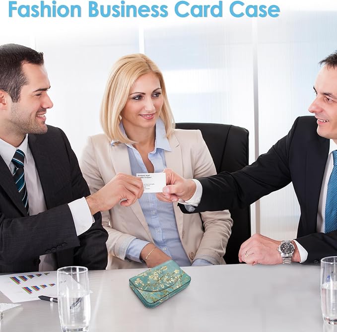 Business Card Holder，PU Leather Business Card Case Color Printing Pattern Card - Image 4