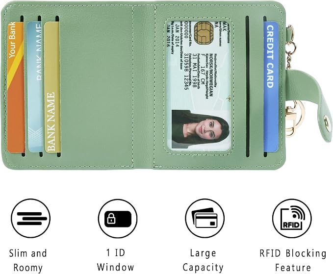 Airkit Small Wallet Women RFID, PU Leather Card Holder - Image 7