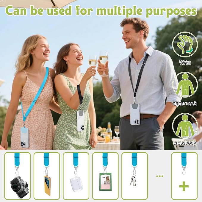 takyu Phone Lanyard, 2 Pack Adjustable Anti-Drop Neck/Wrist Strap - Image 6