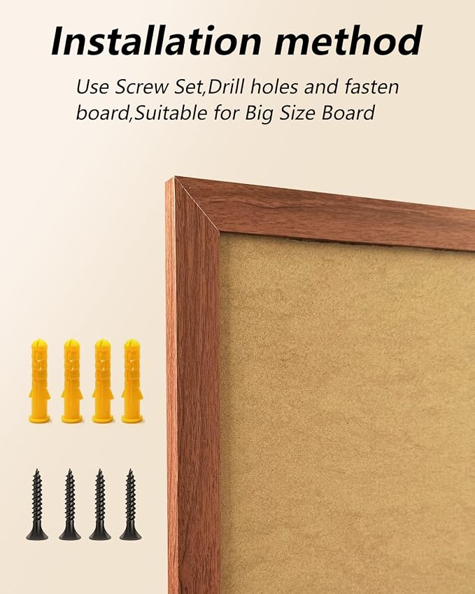 Magnet Board for Wall, 15.7 x 23.6 in Framed Magnetic Display Board, No-Drill - Image 5