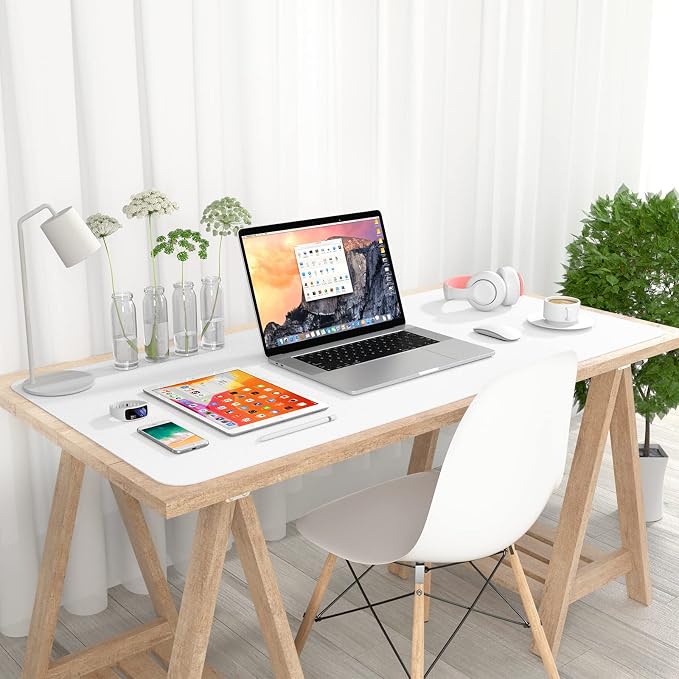 Hsurbtra Desk Pad, 35.5" x 17" PU Leather Desk Mat, XXL Extended Mouse Pad - Image 7