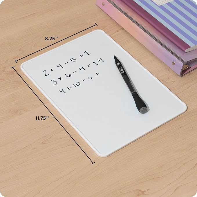 U Brands Double-Sided Lap Board, 8.25 x 11.75, Dry Erase and Chalkboard Surfaces - Image 2