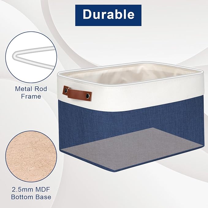 Bagnizer Storage Bins Large Fabric Storage Baskets - Image 4