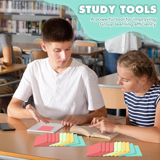 Fainne 24 Pack Sticky Notes Bulk Back to School Supplies Self Stick Note Pads Paper Memo for Office First Day of School Student Teacher Essentials (2 x 2 Inches,Bright Color)-DeskLoop Office