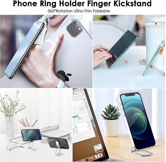 Phone Holder Foldable Phone Stand Phone Ring Holder Finger Kickstand 360° - Image 6