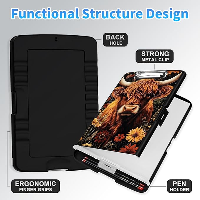 LYHXLYJH Clipboard with Storage, A4 Clipboards with Pen Holder, Heavy Duty - Image 4