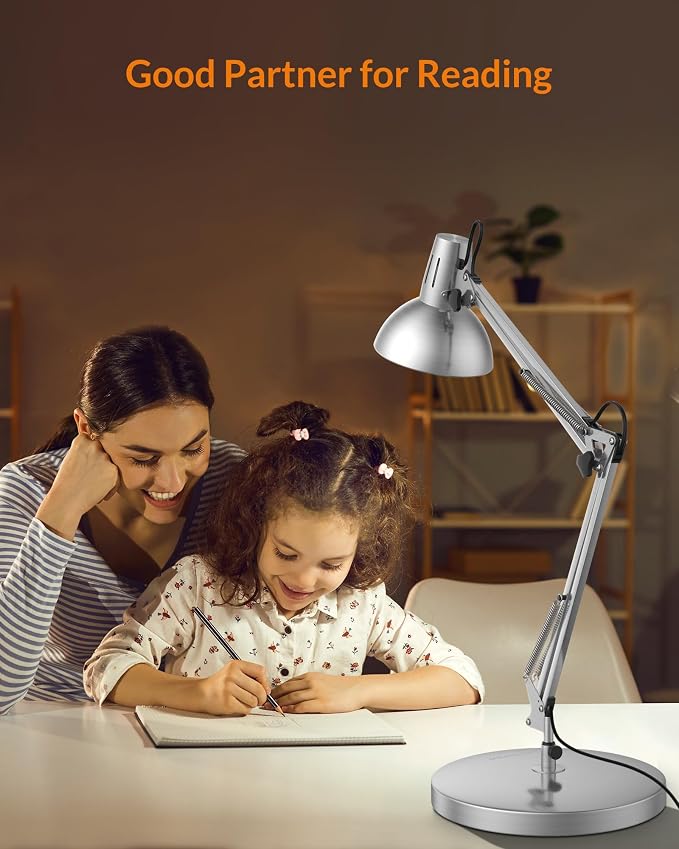 LEPOWER Metal Desk Lamp, Adjustable Goose Neck Architect Table Lamp - Image 6