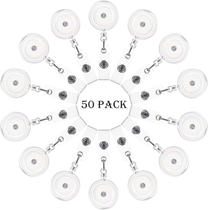 Zonon 50 Pcs Retractable Badge Holder Reels - Image 7