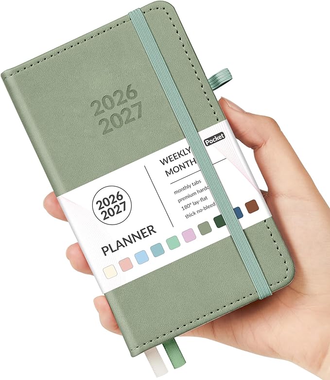 Forvencer Pocket Planner 2026-2027, Weekly Monthly Planners by Forvencer