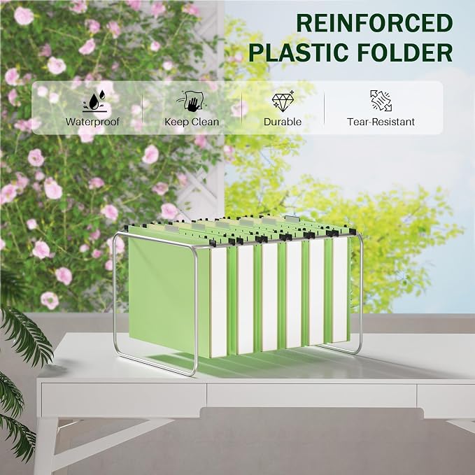 Green Hanging File Folders, Plastic Hanging Files Folders - Image 4