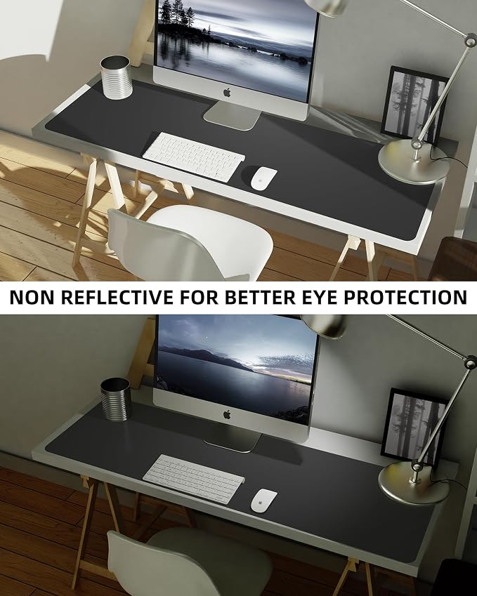 Large Desk pad mat, Mouse Pad, Office Desk Mat, Non-Slip PU Leather Desk Blotter - Image 5