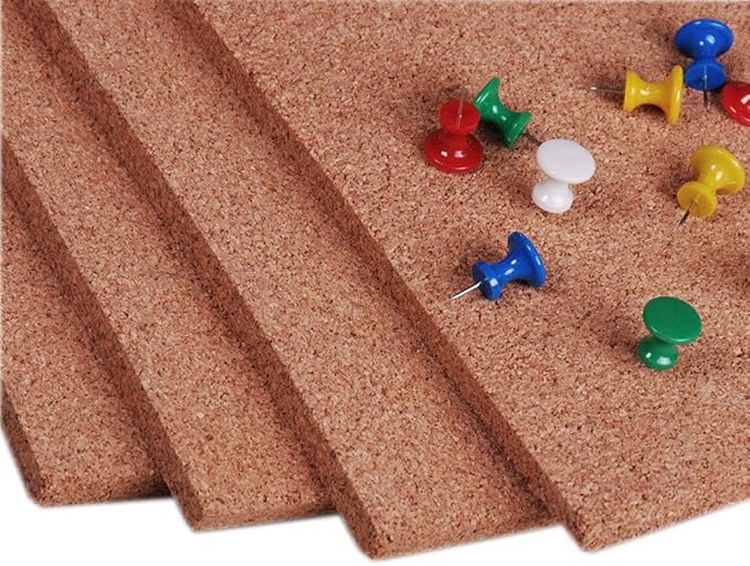 Manton Cork Premium Cork Roll - 4' x 4' x 1/2", 100% Natural Facing Grade Material for Bulletin Boards, Decorative Photo and Message Push Pin Displays - Perfect for Home, School, and Office-DeskLoop Office