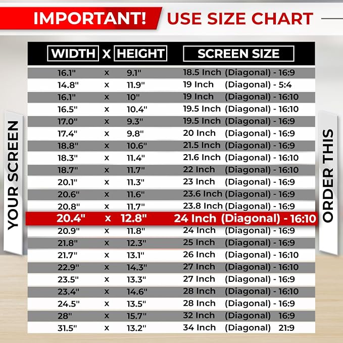 SightPro 24 Inch 16:10 Computer Privacy Screen Filter - Image 3