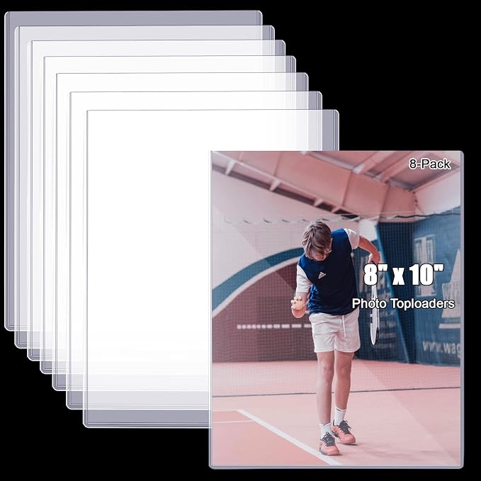8Pcs 8" x 10" Photo Toploaders Clear Sheet Protectors Rigid Print Protectors by Ysglory