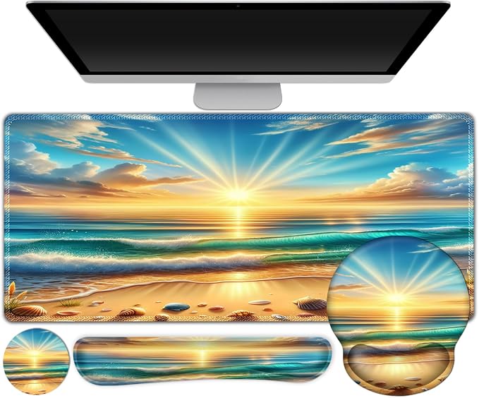 Gaming Mouse Pad, Large Desk Mat, Cute Desk Pad Protector, 4in1 XXL Mousepad + by ToLuLu