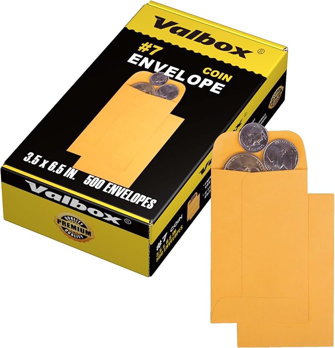 ValBox #7 Coin Envelopes 3.5x6.5 Seed Envelope by ValBox