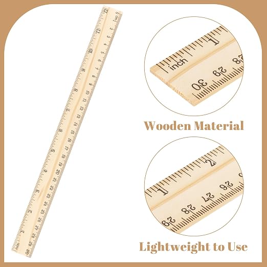 80 Pack Wooden Ruler 12 Inch, Rulers Bulk Wood Measuring Ruler - Image 4