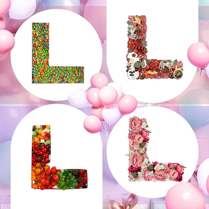 Mifoci 13.7inch Cardboard Letter Boxes Charcuterie Letters Board Fillable - Image 5